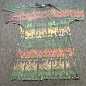 Monterey Canyon TShirt Sz XL Mens Black Green Tribal Southwestern Grunge Skater